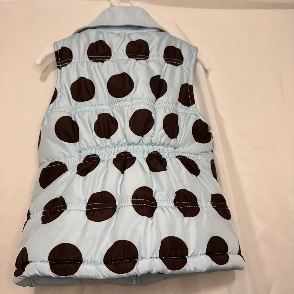 Girls Gymboree Polka dot Puffer vest size XS(3-4)
